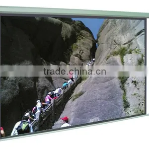84" 1:1 Matt White Motorized Projector Screen for Meeting Presentation thumbnail-1