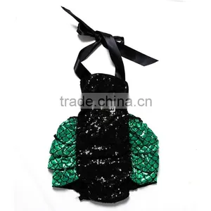 Wholesale2016 New Fashion New Romper Children Colthes Black and Green Mermaid Baby Girls Romper thumbnail-1