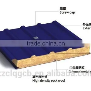 Good Qulity Fireproof Rock Wool Sandwich Panels thumbnail-1