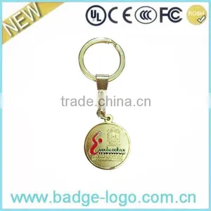 2016 Gold Coin Novelty Wholesale Metal Keychain thumbnail-1
