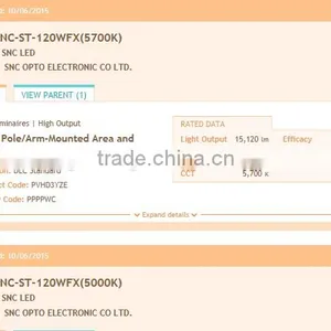 SNC With Photo Cell Modular Design 120w Led Street Light, UL CUL DLC List Street Lamp With 5 Years Warranty thumbnail-6