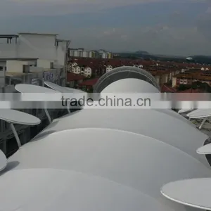 Wind Proof FERRARI PVC Coated Tensile Fabric Architecture Plaza Awning in Malaysia thumbnail-6