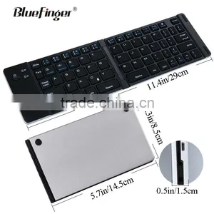 Factory Ultra Slim Mini Wireless Portable Folding Bluetooth Keyboard thumbnail-5