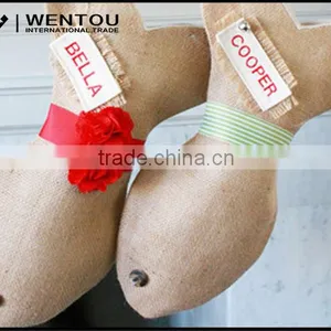 Wholesale Burlap Cat Fish Christmas Stocking thumbnail-3