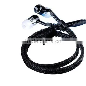 Mic 3.5mm Zipper Earbuds Wired Earphones thumbnail-3