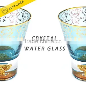 Thick Bottom Lead-free Crystal Blue Glass Tumbler thumbnail-1