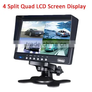 Car Rear View Systems 7" Digital Quad Bus Monitor With 4 Pin Aviation Connector thumbnail-1