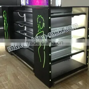 Metal Wall Shelf For Cosmetic With Canopy And Led Light thumbnail-2
