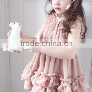 Cute HandMade Baby Girl Dress Soft Chiffon Hand Made Baby Girl Dress thumbnail-4