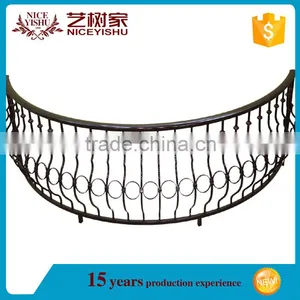 Customized Wrought Iron Morden Balcony Railing /iron Grill Design for Veranda thumbnail-3