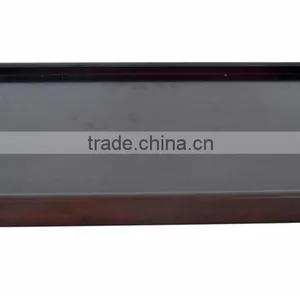 DT024 Bamboo/Wooden Black Breakfast Food Serving Tray on the Bed or Outside thumbnail-2