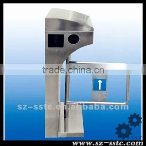 Handicaped Used RFID 304 Stainless Steel Pedestrian Access Control Automatic Barrier Gate thumbnail-1