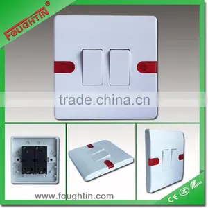 10A 250V 2 Gang 2 Way Switch White Color Wall Gang Switch thumbnail-1
