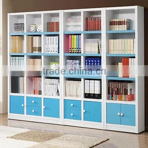 White Modular Modern Wooden Bookcases thumbnail-1