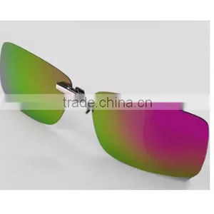 Clip on Sunglasses With Rainbow Colored Lenses thumbnail-1
