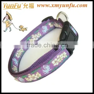 Stylish Fabric Dog Leather Collar Retractable Pet Leash thumbnail-1