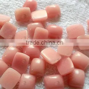 China Pink Opal Rectangle Cabochon for Bezel Jewelry thumbnail-2