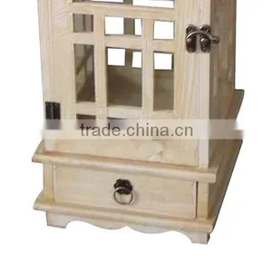 Garden Wood Candle Lantern Antique Finish thumbnail-5