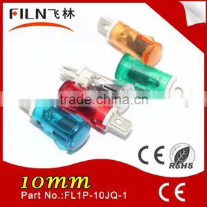 10mm Blue Indicator Light 220VAC Neon Lamp Signal Lamp Pilot Light thumbnail-6
