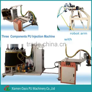 Automatic and New Condition Energy Saving Low Pressure Polyurethane Foam Injection Shoes Making Machine thumbnail-1