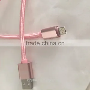 New Arrival Customized Wholesale Metal Braided Usb Cable 2 in 1 Mirco Usb Cable for Iphone &samsung thumbnail-3
