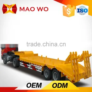 Heavy Duty 20ft 2 Axles 30 Ton Lowboy Semi Trailer for Sale thumbnail-1