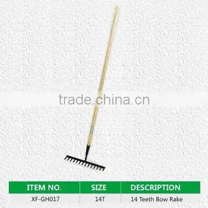 China Factory 22 Teeth Carbon Steel Farming Rake Tools With Fibergalss Handle and Antislip Handle thumbnail-4