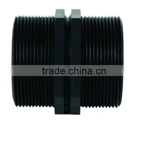 Black Plastic Male Round Irrigation Nipple In Two Sides thumbnail-1
