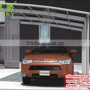 DIY Easy Installation Cantilever Aluminum Carport With Arched Roof thumbnail-5