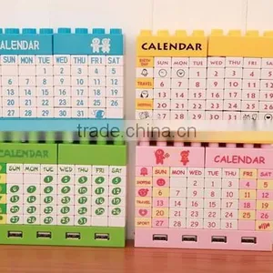 Creative USB HUB DIY Blocks Usb 2.0 Hub Calendar With Bluetooth/usb Hub With Cable/Executive DIY Desk Calendar 2015 thumbnail-3