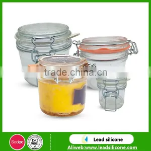 Foie Gras Glass Storage Jar With Silicone Seal Ring Gasket Metal Clip thumbnail-2