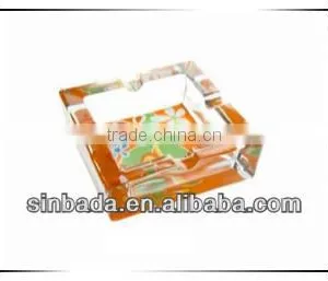 Glass Ashtray With Decal on Bottom ,high Quality Glass Ashtray,Promotion Colord Glass Ashtray thumbnail-1