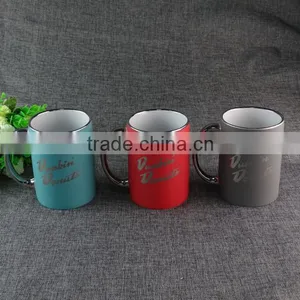 Cheap Stocklot Ceramic Porcelain Colorful Coffee Mug Cups With Handle thumbnail-1