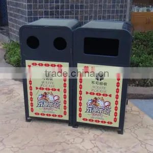 Arlau Outdoor Metal Garbage Container thumbnail-5