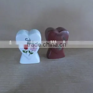 Heart Shaped Ceramic Kitchen Salt & Pepper Shakers thumbnail-1