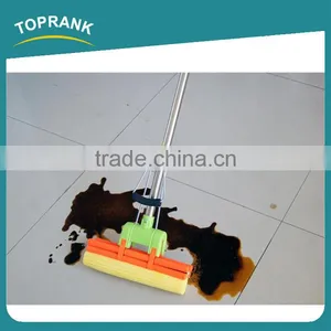 Toprank High Quality Wet And Dry Cleaner Three Roller Sponge Foam Cleaning Mop Telescopic Handle PVA Sponge Mop With TPR Handle thumbnail-3