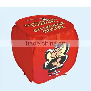 Laundry Bag Basket Pop Up Hamper Foldable Clothes Storage Bin Red thumbnail-1