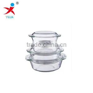 Heat-resistant Glass Bowl, Glass Tableware Used for Microwave Oven Baking Tray, Glass Pot 4 Times thumbnail-1