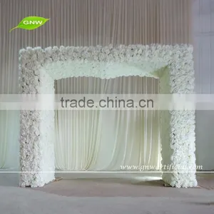 GNW FLWA1705001 White Rose and Hydrangea Wedding Flower Arch for Wedding Backdrop thumbnail-2