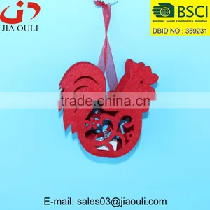 BSCI Audit Factory Unique Design Easter Decorations With LED Light Non-woven Chicken Hanger thumbnail-2