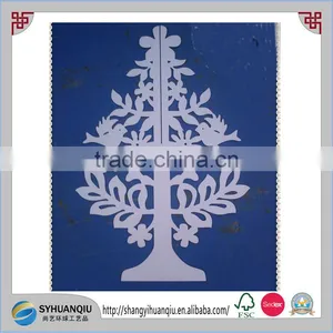 New Custom Carved Wood Crafts Christmas Decoration Ornaments Artificial Wood Christmas Tree thumbnail-1