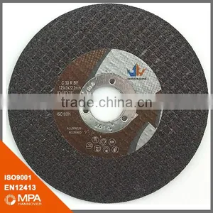 5" 125x3x22.23mm Resin Bonded Reinforced Aluminium Cutting Wheel thumbnail-1