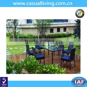 All Weather 7Piece Black Wicker Patio Dining Sets thumbnail-1