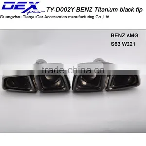 Car Titanium Black Tip Ben z E63 W221 Exhaust Pipe thumbnail-5