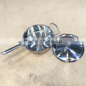 Mirror Polished 2.2mm 3ply Bottom Stainless Steel 304 Cooking Pot/single Handle Induction Soup Pot for Hotel thumbnail-5