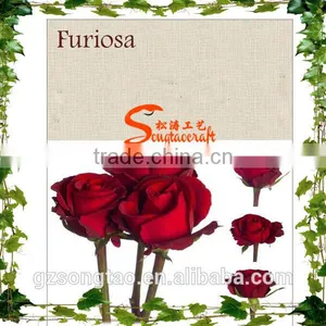 Chinese Wonderful and Beautiful Rose , Similation 90%with Hand Touch Artificial Chinese Rose for Sale thumbnail-6