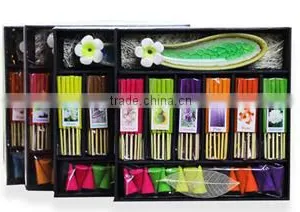 Aromatic Tapered Incense Cone and Incense Sticks With Ceramic Holder Gift Set thumbnail-1