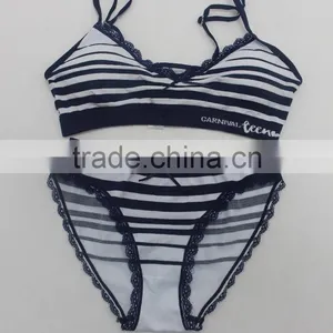 High Quality Children Bra Set Seamless Kids Fashion Bra and Panty Set thumbnail-1