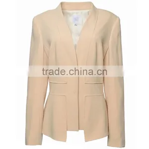 High Quality Best Price Latest Women Fashion Unique Design Custom Long Sleeve Formal Wear Jacket thumbnail-2