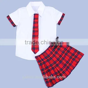 Skirt And Shirt With Short Pants School Uniform Shirts 100% Cotton thumbnail-6